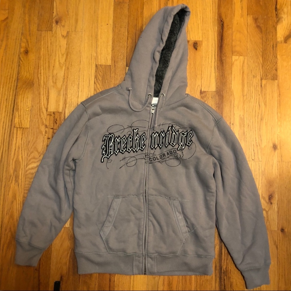 Breckinridge Colorado fur lined hoodie
